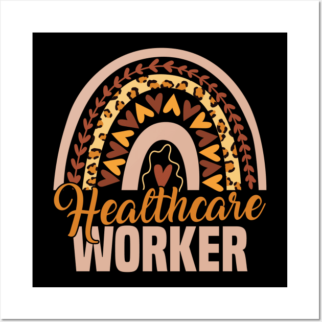 Healthcare Worker Rainbow Wall Art by White Martian